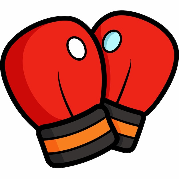 Boxing Gloves Cartoon Vector Icon Illustration Sport Icon Concept Isolated Premium Vector Flat Cartoon Style