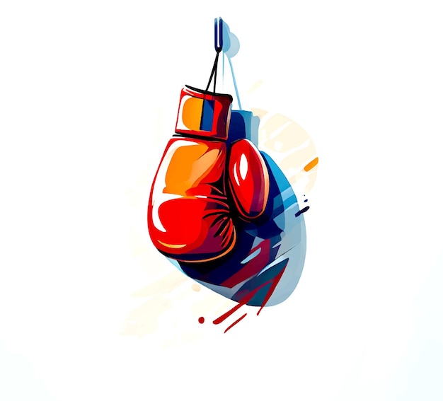 Boxing gloves Hand Drawn Sketch Vector illustration