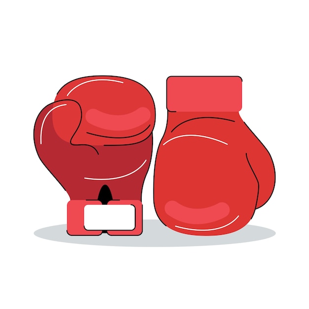 boxing gloves isolated vector illustration