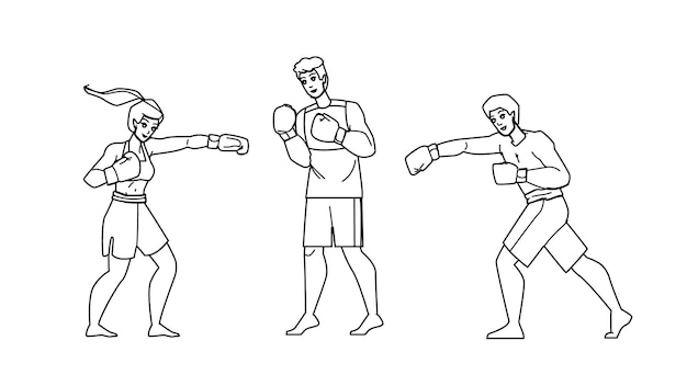 Boxing sport vector