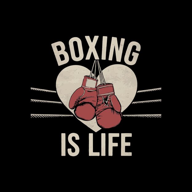 Vector boxing t shirt design