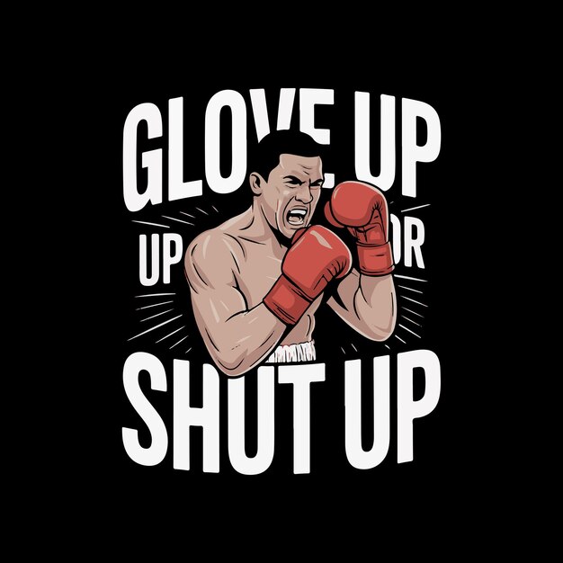 Vector boxing t shirt design