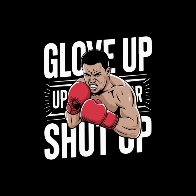 Vector boxing t shirt design