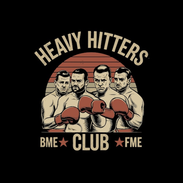 Vector boxing t shirt design