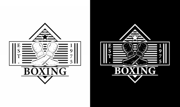 Boxing Vintage Retro Logo design inspiration