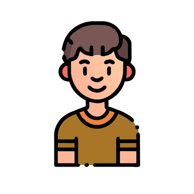 Boy brown icon vector illustration