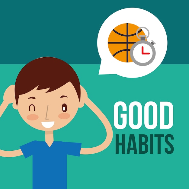 boy and girl healthy good habits