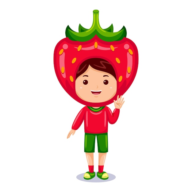 Boy kids strawberry character costume