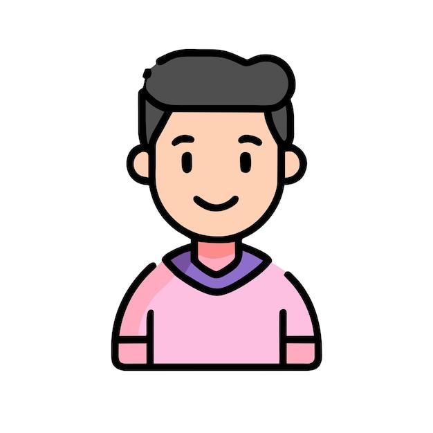 Boy pink icon vector illustration