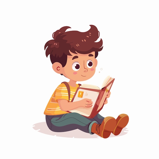 boy reading book