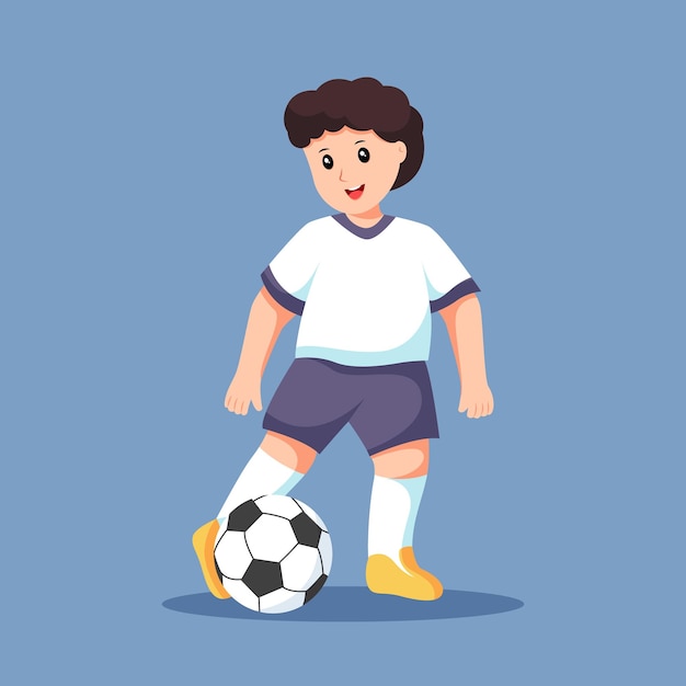 Boy Soccer Player Character Design Illustration