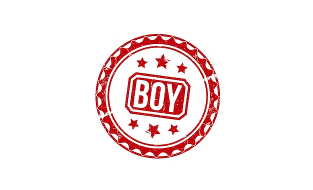 Boy stamp red rubber stamp on white background Boy stamp sign Boy stamp