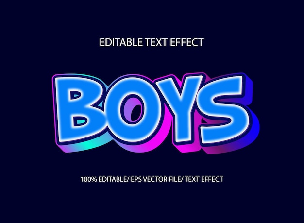 Boy text effect