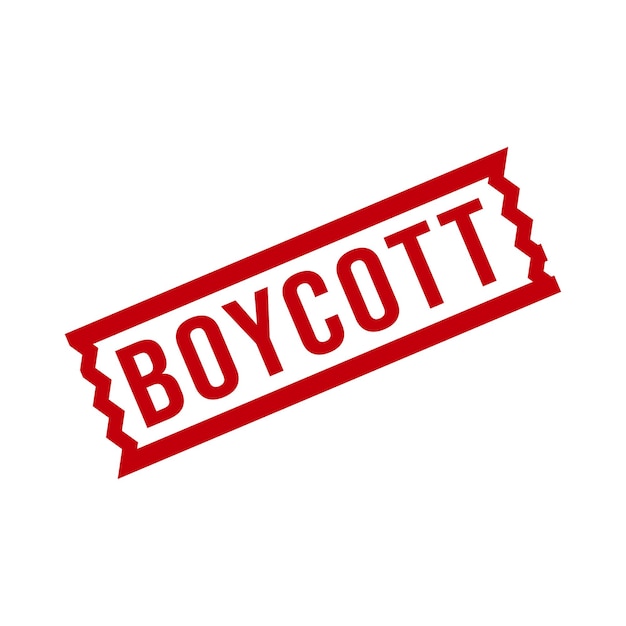 Boycott Rubber stamp Design Art Illustration