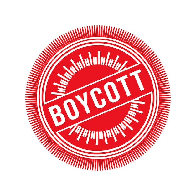 Boycott Rubber stamp Design Art Illustration