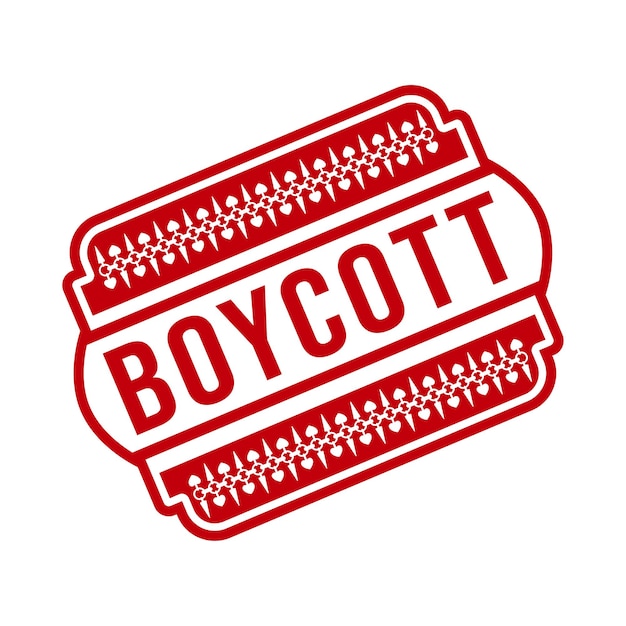 Boycott Rubber stamp Design Art Illustration