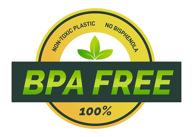 Bpa free no bisphenol a non toxic plastic vector