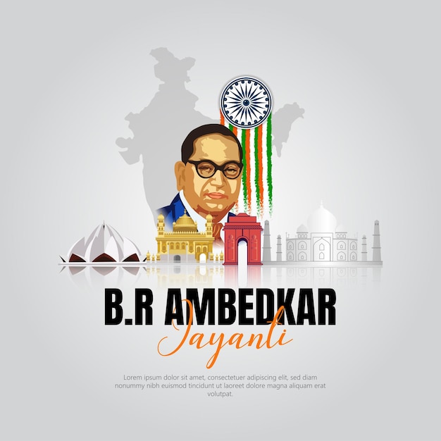 Vector br ambedkar jayanti observed on april 14th commemorates the birth anniversary of dr br ambedkar