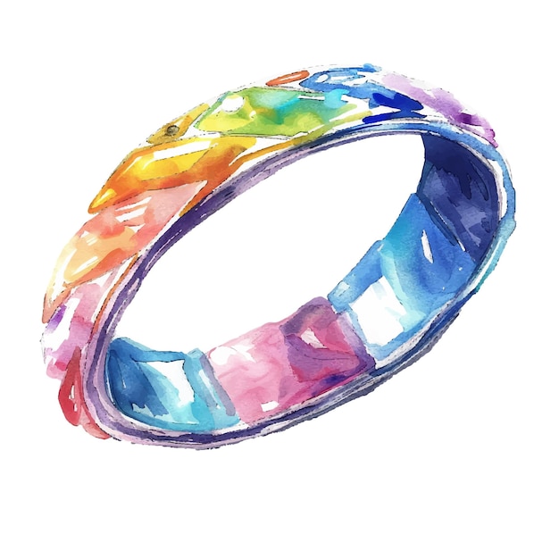 Vector bracelet jewelry vector illustration in watercolor style