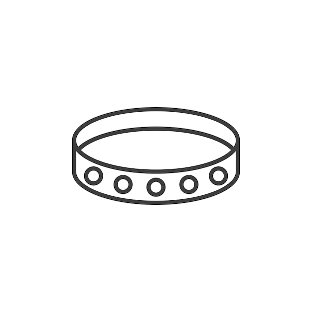 Vector bracelet line icon isolated on white background