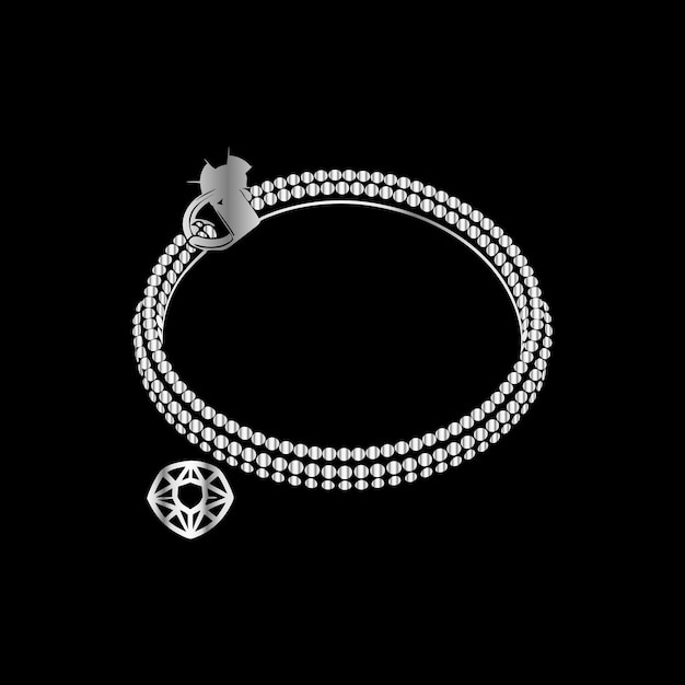 a bracelet with a cross on it and a circle of diamonds on the bottom