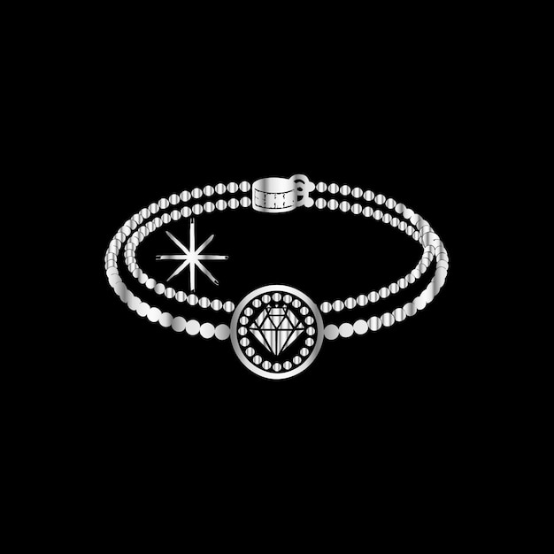 a bracelet with diamonds and diamonds on it