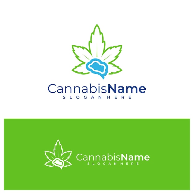 Brain Cannabis logo vector template Creative Cannabis logo design concepts