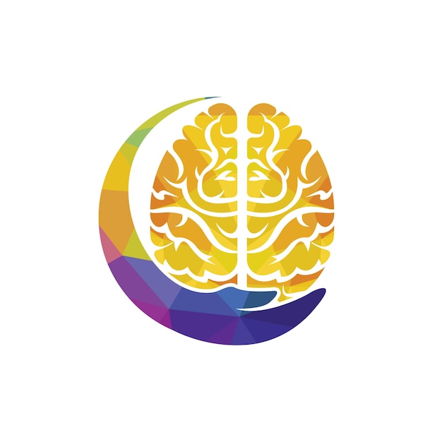 Brain care vector logo design