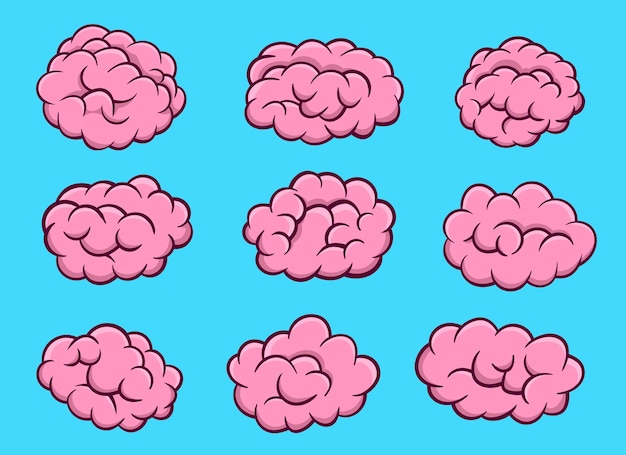 Brain cartoon icon vector design illustration isolated on background