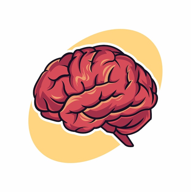 Brain cartoon  symbol icon design Beautiful illustration isolated