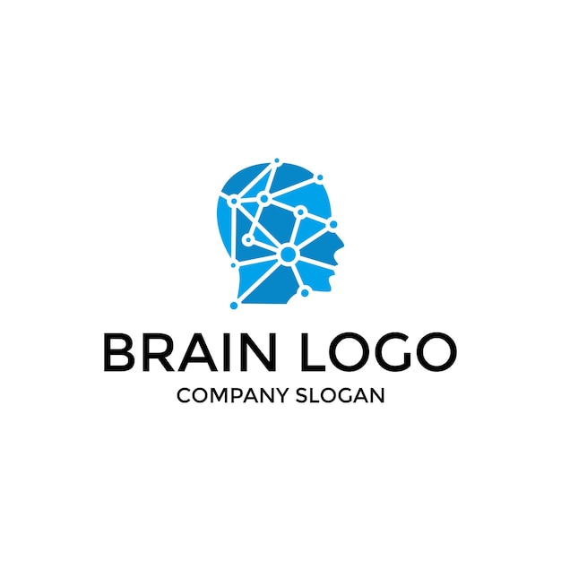 Brain Connect Logo Design Premium