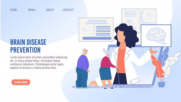 Brain Disease Prevention Treatment Landing Page