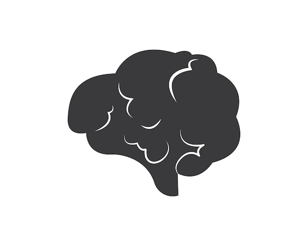 Brain illustration vector icon Logo of ideathink design