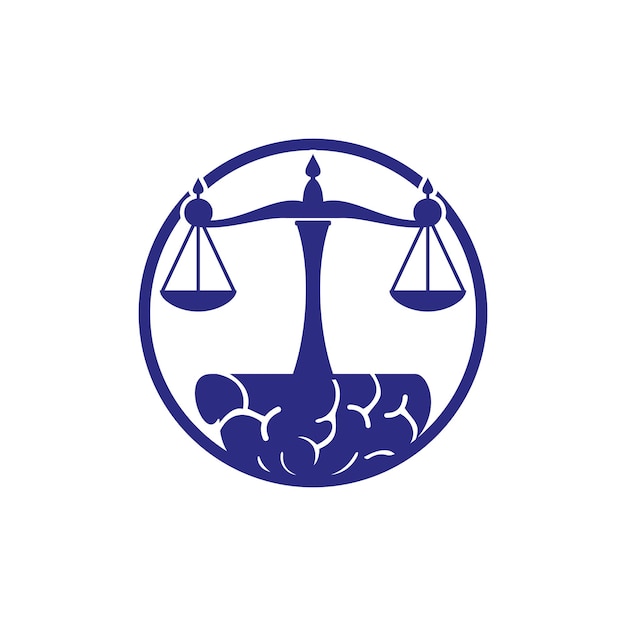 Brain law vector logo design Smart law firm logo concept