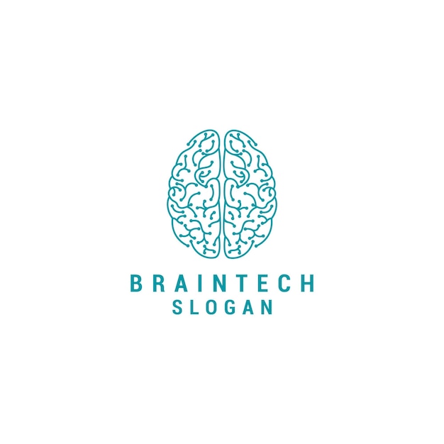 Brain logo design icon vector