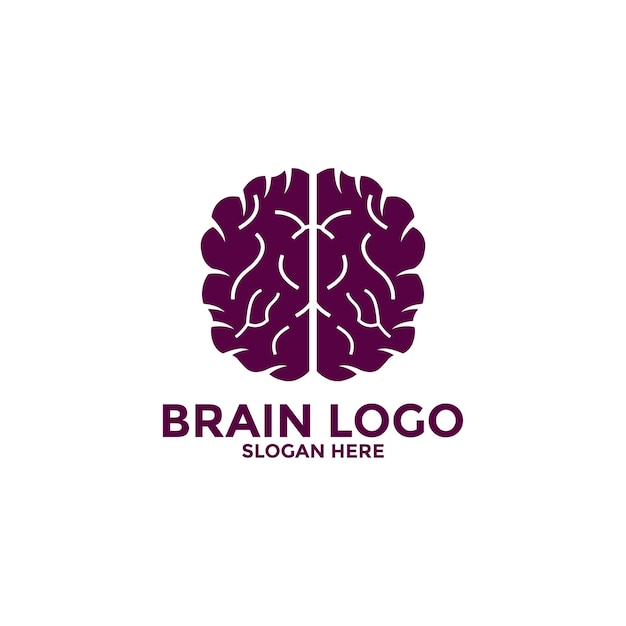 Brain Logo design vector template Think idea concept Brain storm power thinking brain Logotype icon