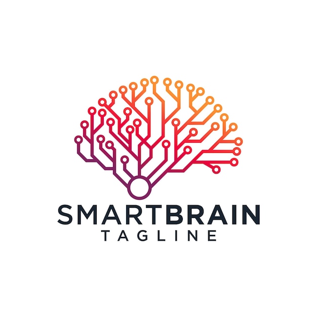 Brain Logo Design Vector Template