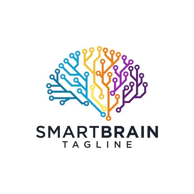 Brain Logo Design Vector Template