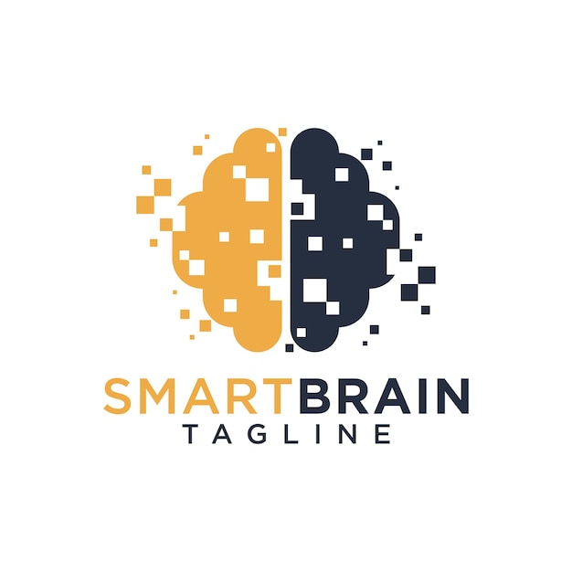 Brain Logo Design Vector Template