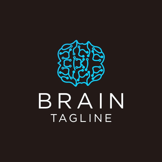 Brain logo icon vector image nerve