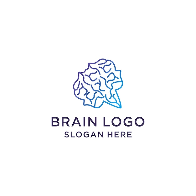 Brain logo icon vector image nerve