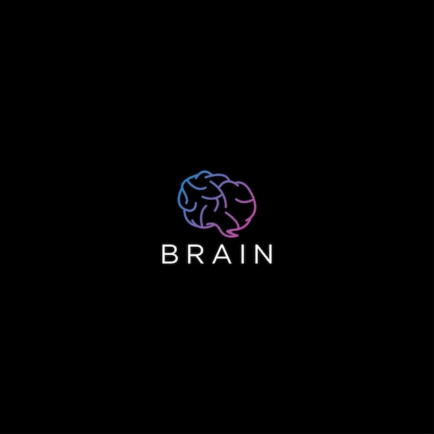 Vector brain logo template, digital abstract  innovation. connection logo vector