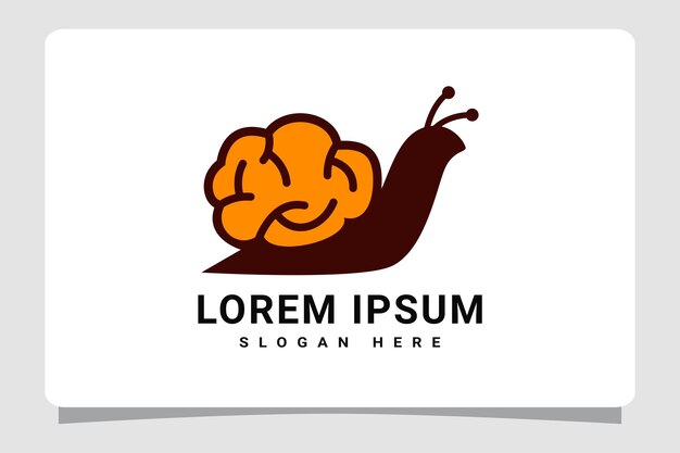 Brain And Snail Logo Template Design Inspiration