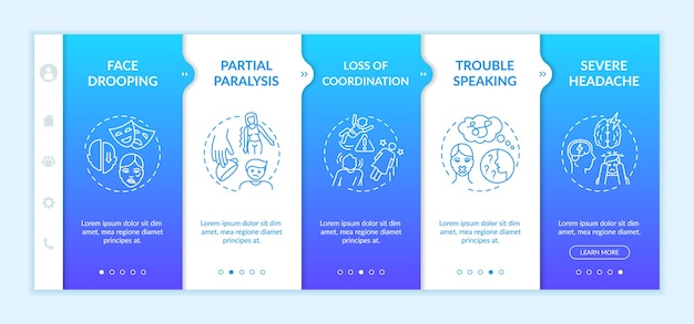 Brain stroke onboarding template