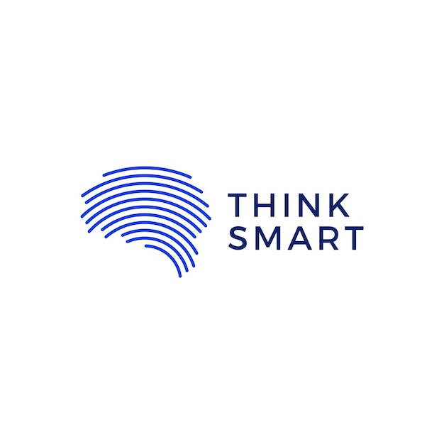 Brain tech smart digital idea logo template vector icon