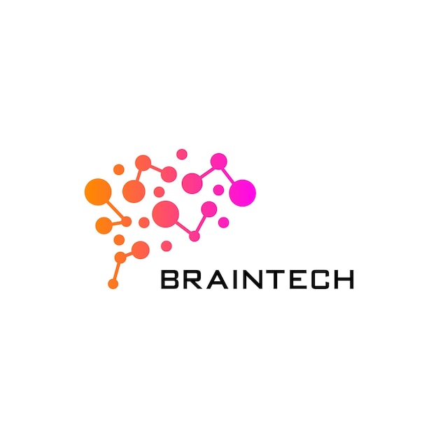 brain technology logo design