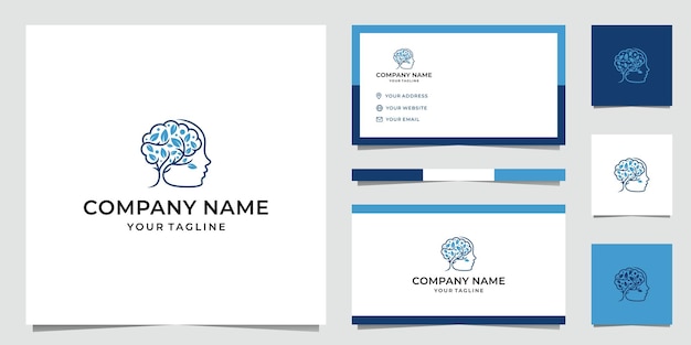 Brain Tree Simple Logo Design 3