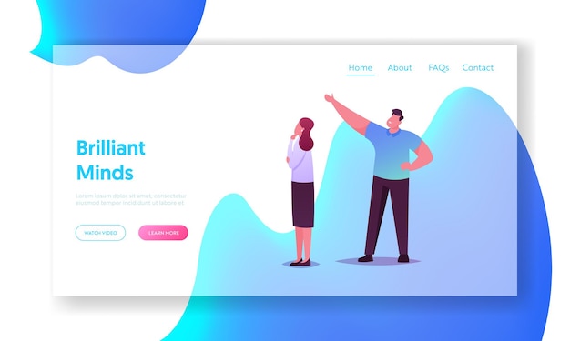 Brainstorm or Working Process Landing Page Template.