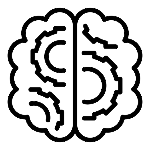 Brainstorming icon outline vector School education Disabled classroom