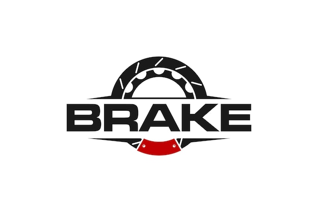 Brake pads disk brake logo design automotive car performance workshop icon symbol